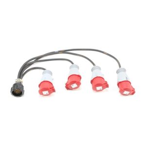 Socapex Connector Output 4 Outlets 400V 16A 3P+T